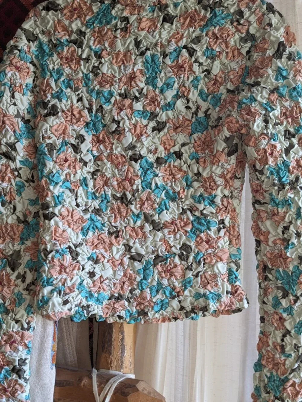 Anthropologie Dolan Pebble Smocked Top Size S NWT